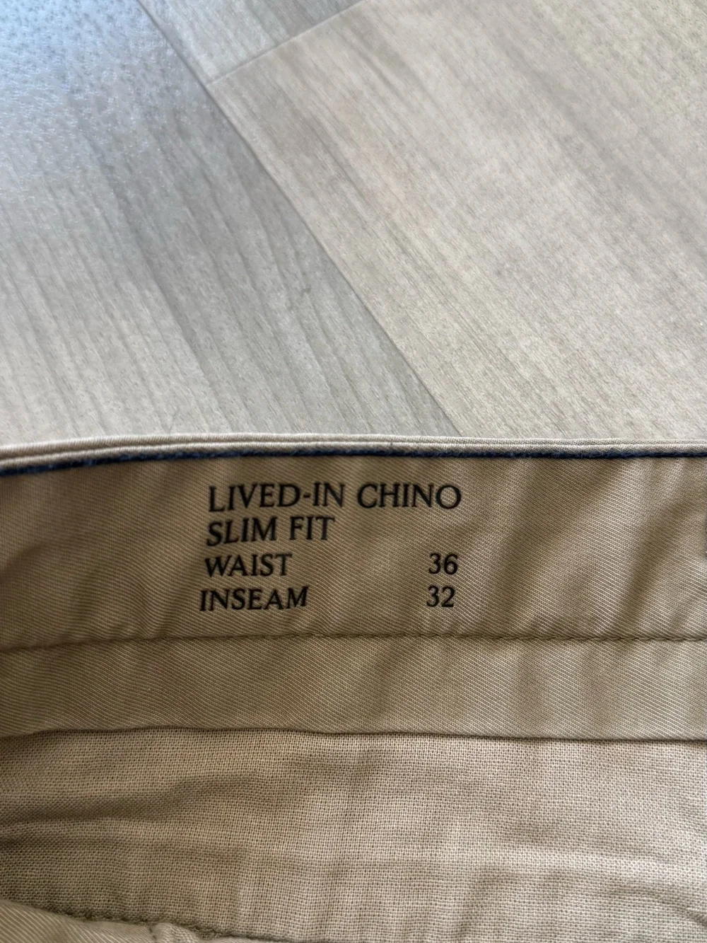Banana Republic Khaki Straight-Leg Chinos - Light Khaki